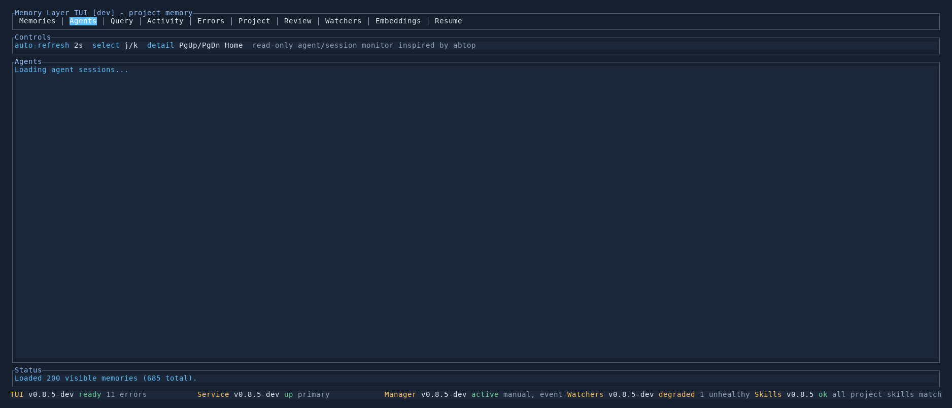 Agents tab